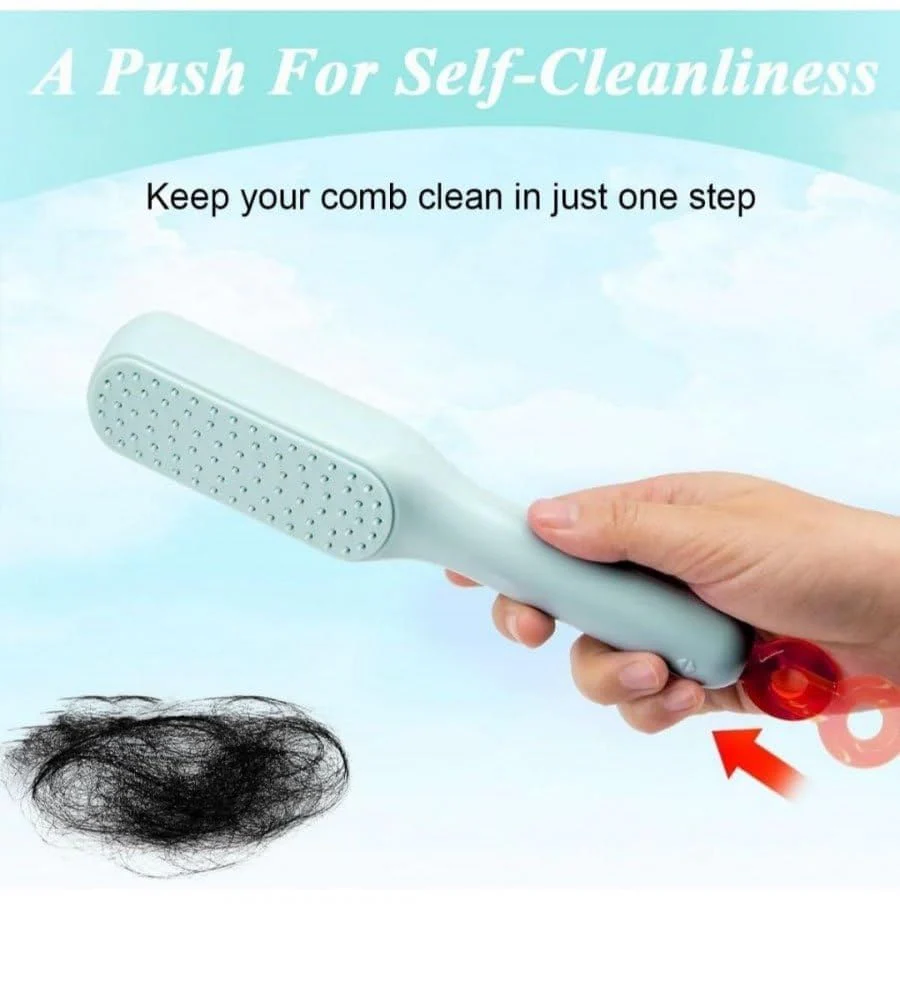 TangleFree: Self-Cleaning Hair Brush with Retractable Bristles for Easy Detangling & Anti-Static Massage - Image 3