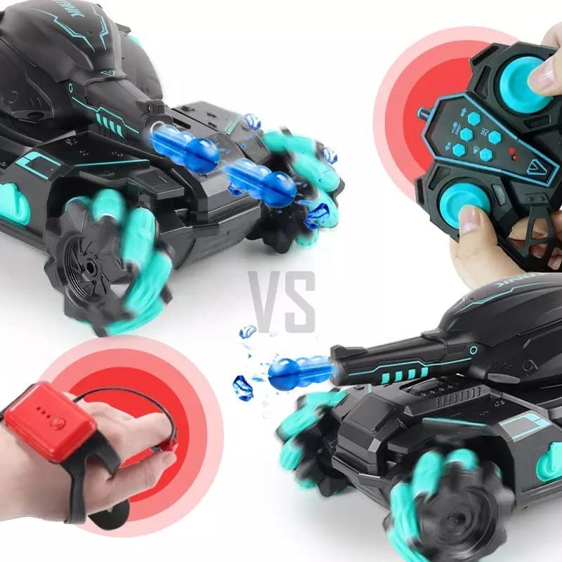 Tanko: RC Battle Car with Gesture Control & 360° Rotating Turret, Water Bullet Shooting, 4WD, High-Speed Drift & Rechargeable Battery - Image 2