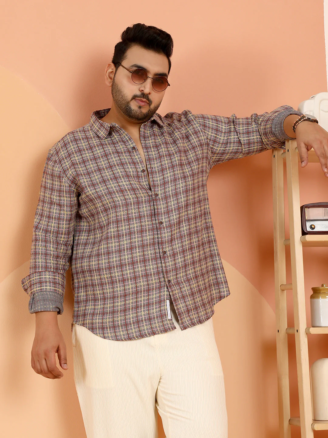 Tartan-Weave Regular Shirt - Image 17