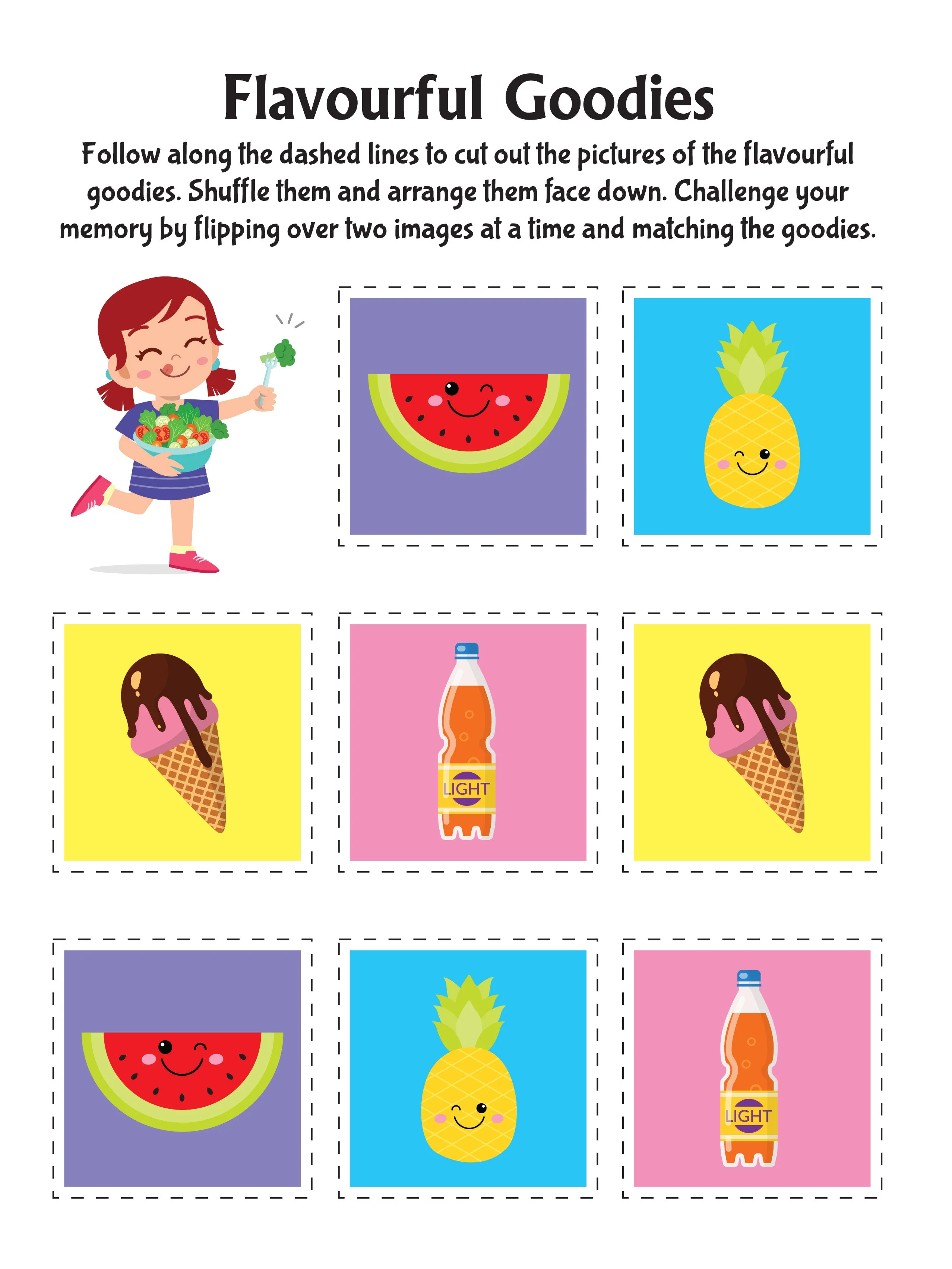 Tasty Foods Scissors Skills Activity Book for Kids Age 4 - 7 years | With Child- Safe Scissors, Games and Mask - Image 6