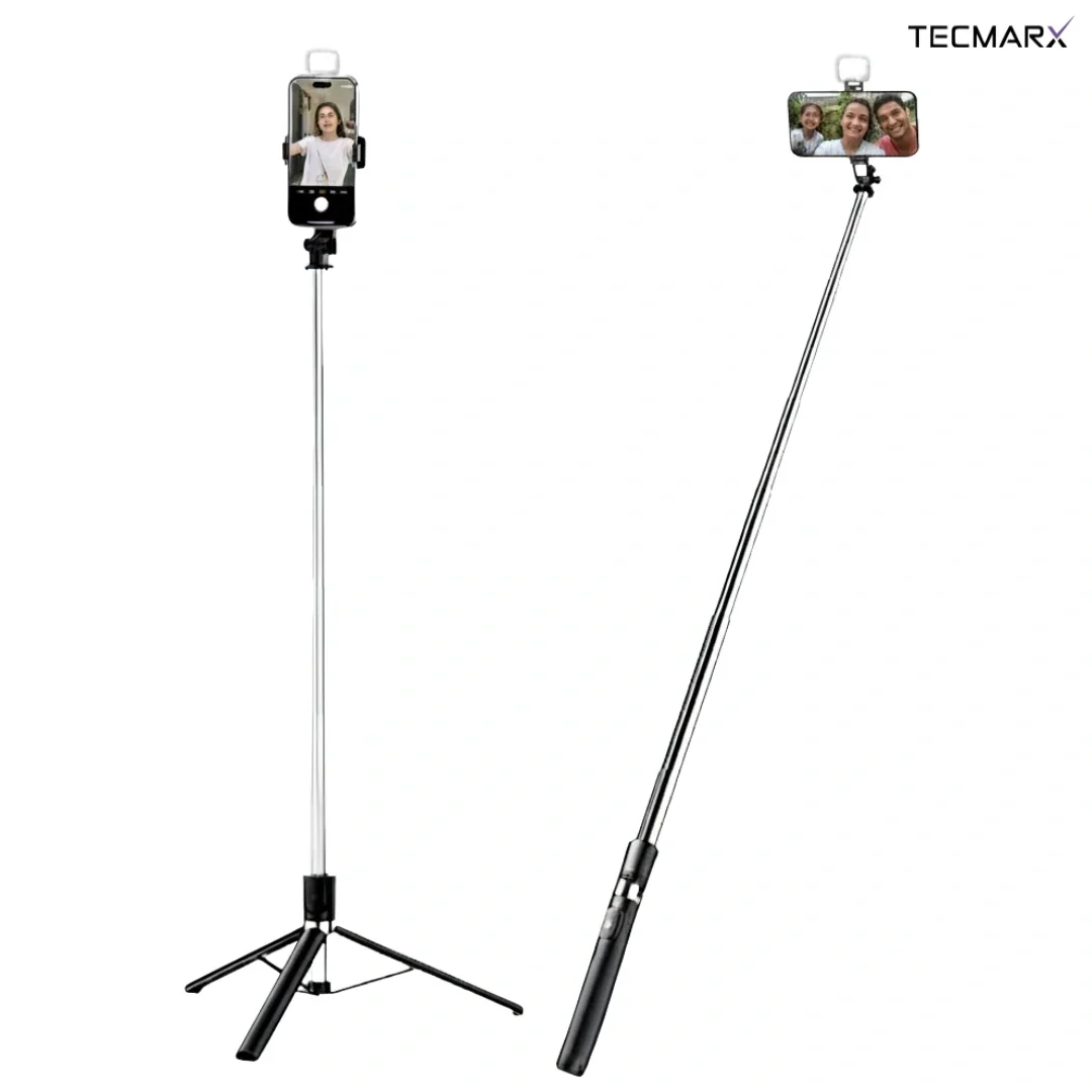 Tecmarx Halo Stick | 5FT Professional Multi-Role Tripod & Selfie Stick - Image 2