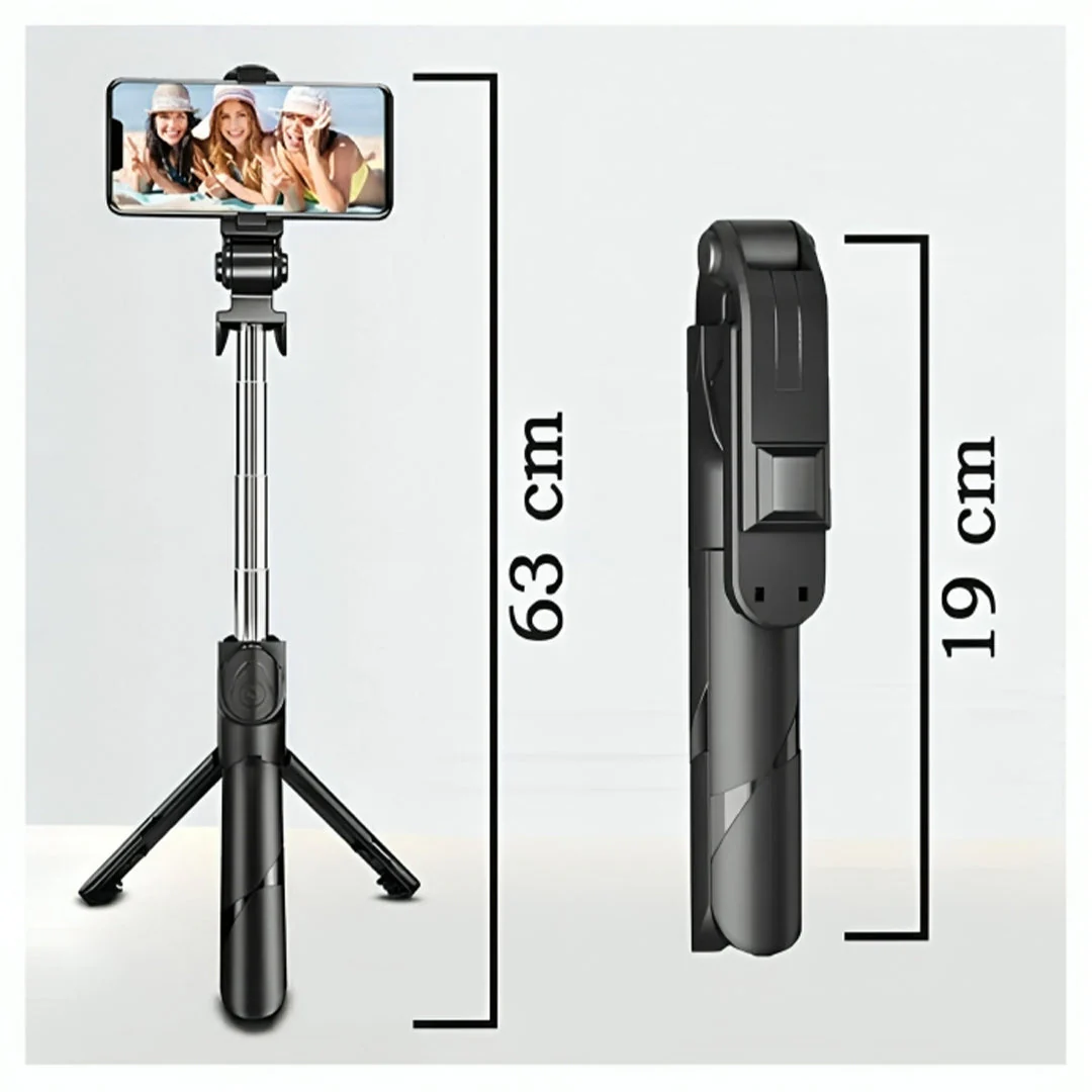 TecMarx R1 Selfie Stick & Tripod | 360 Rotatable Design | Wireless Remote | Expand Upto 3 Foot - Image 2