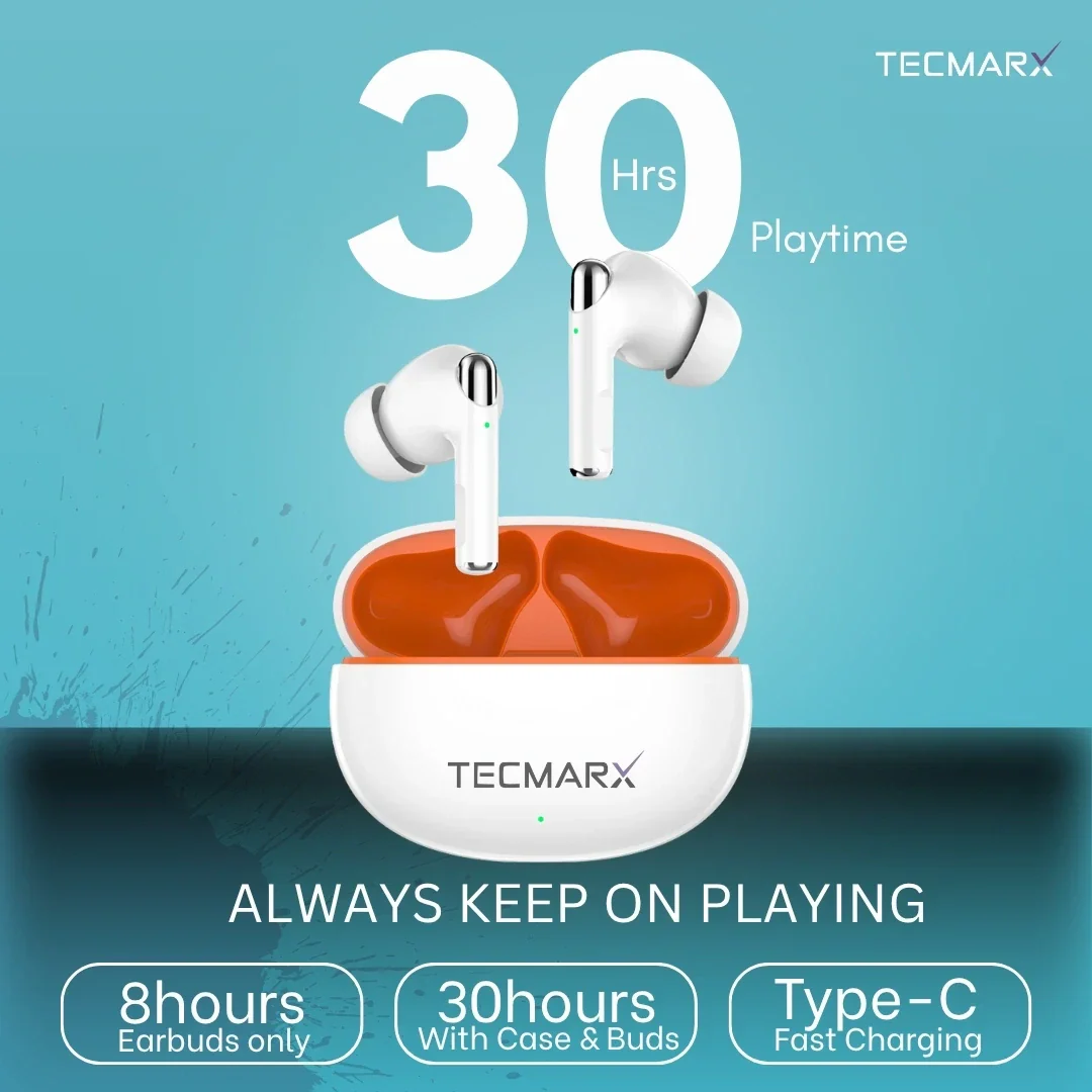 TecMarx Roar Bluetooth Earbuds | 30 Hr Playtime - Image 13