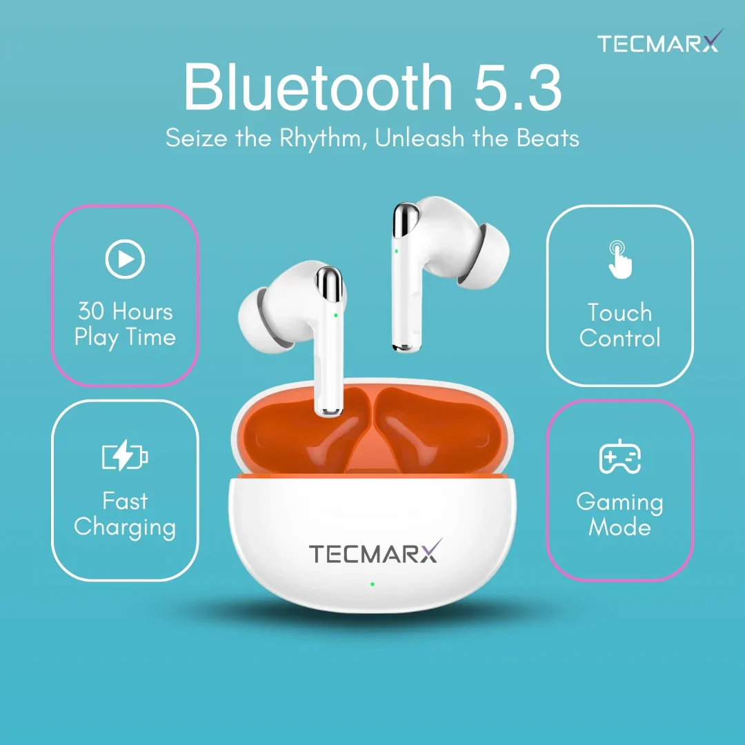 TecMarx Roar Bluetooth Earbuds | 30 Hr Playtime - Image 16