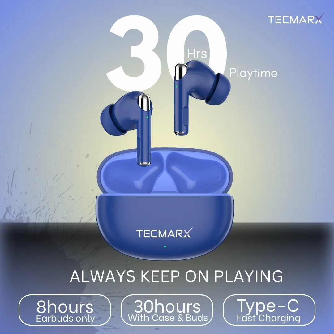 TecMarx Roar Bluetooth Earbuds | 30 Hr Playtime - Image 21