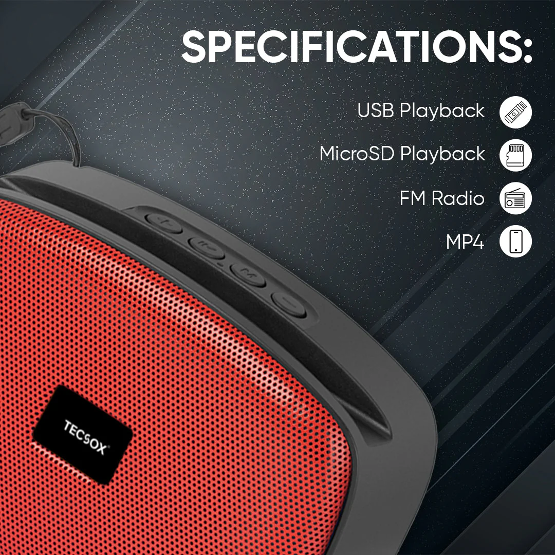 TecMarx Stone 351 Bluetooth Speaker | 6 Hr Playtime | Balanced  Sound | IPX Water Resistant - Image 6