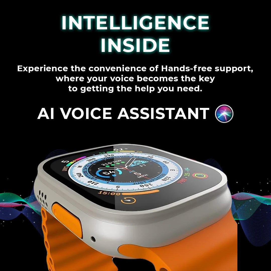 TECMARX Ultra Watch || 2.19' Inch display || 100+ Sports mode || Customizable watch faces || Metal sheild - Image 9
