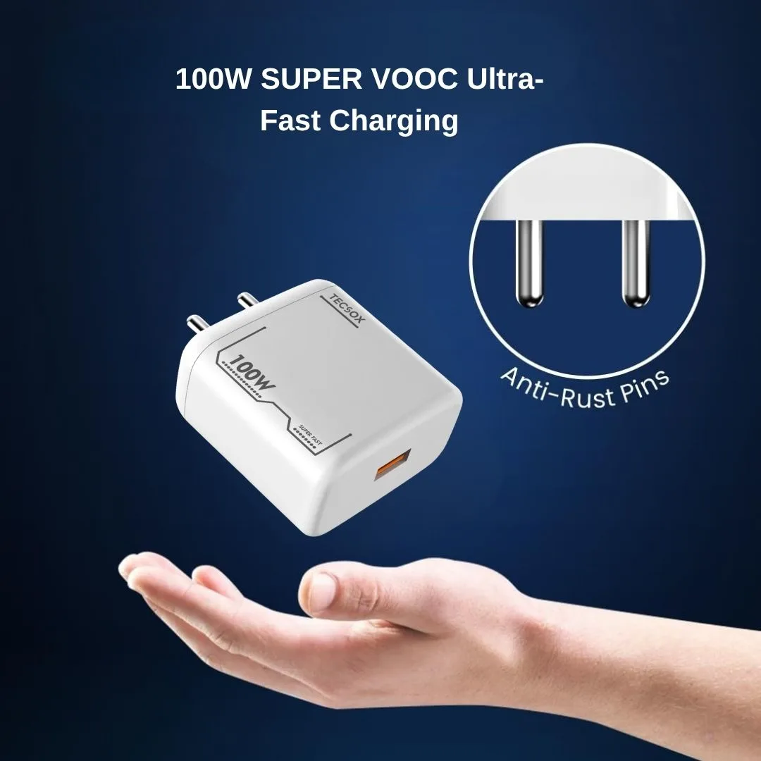 TecSox 100W Charger + Cable | Fast Charging and Data Transfer - Image 5