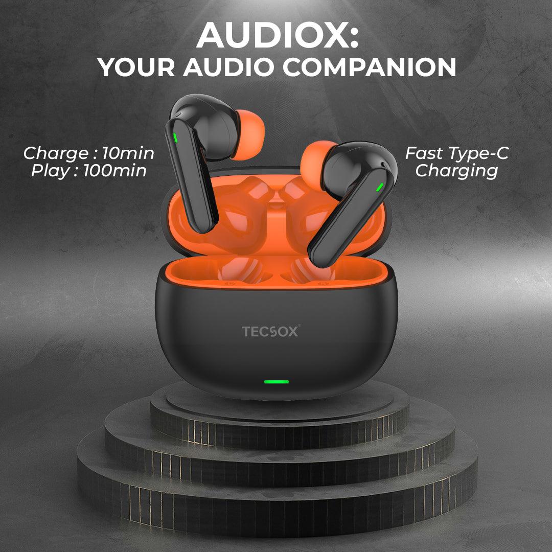 TecSox AudioX Bluetooth Earbuds | 40 Hr | Powerful Bass | Ultra light weight | IPX Water Resistant - Image 5