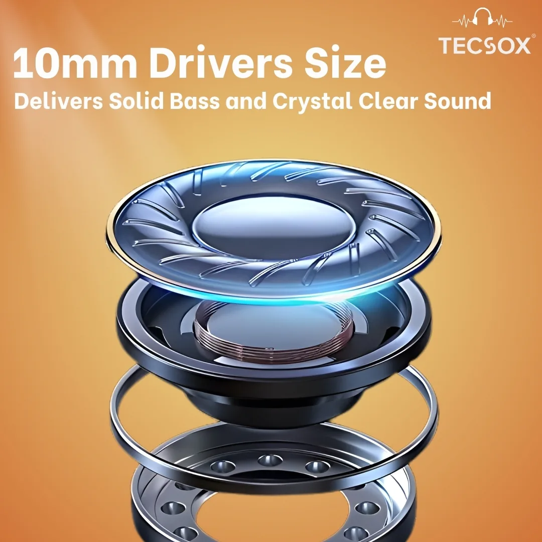 TecSox Neo231 Wireless Earbud With Deep Bass & Comfortable Fit | IPX Water Resistant - Image 16