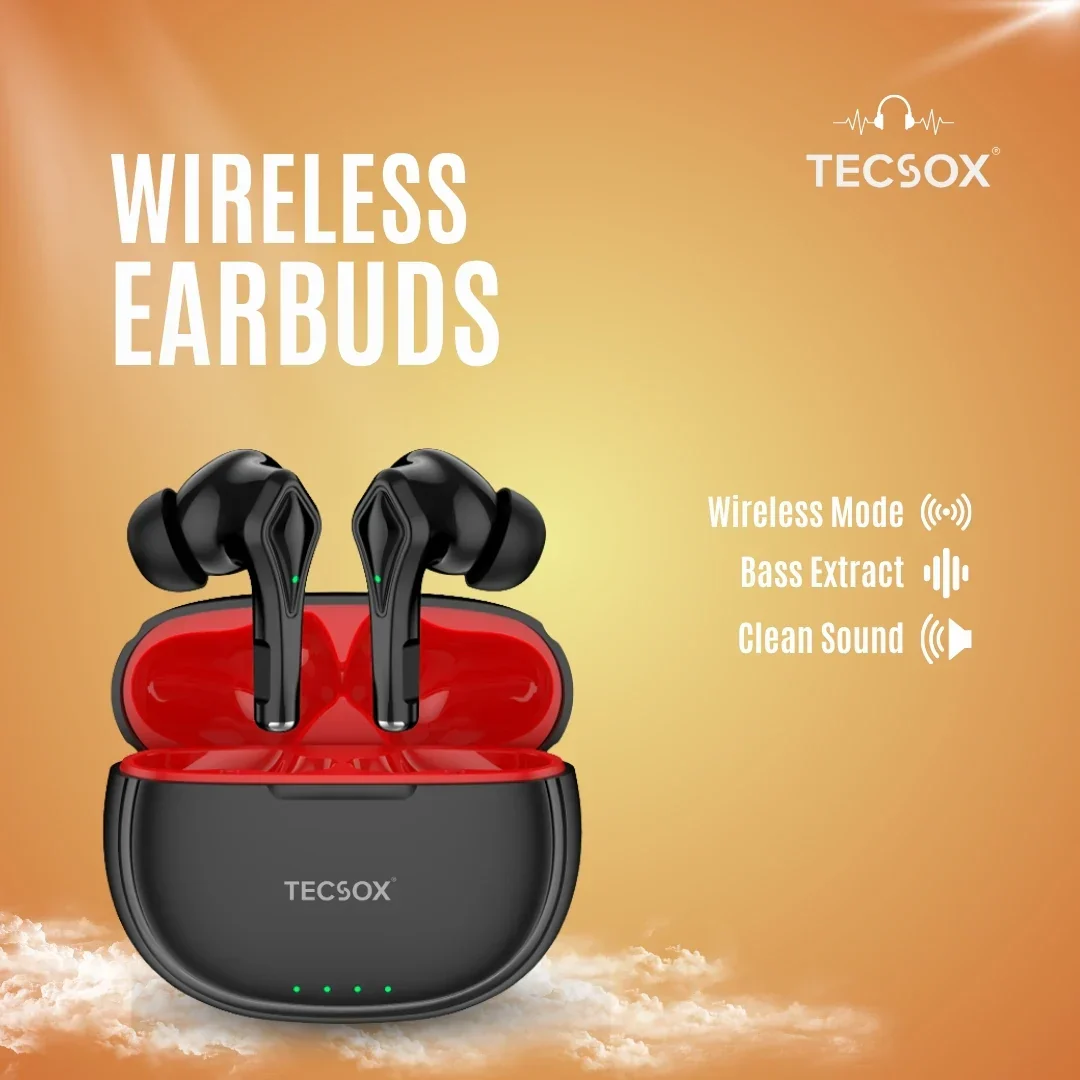 TecSox Neo231 Wireless Earbud With Deep Bass & Comfortable Fit | IPX Water Resistant - Image 18