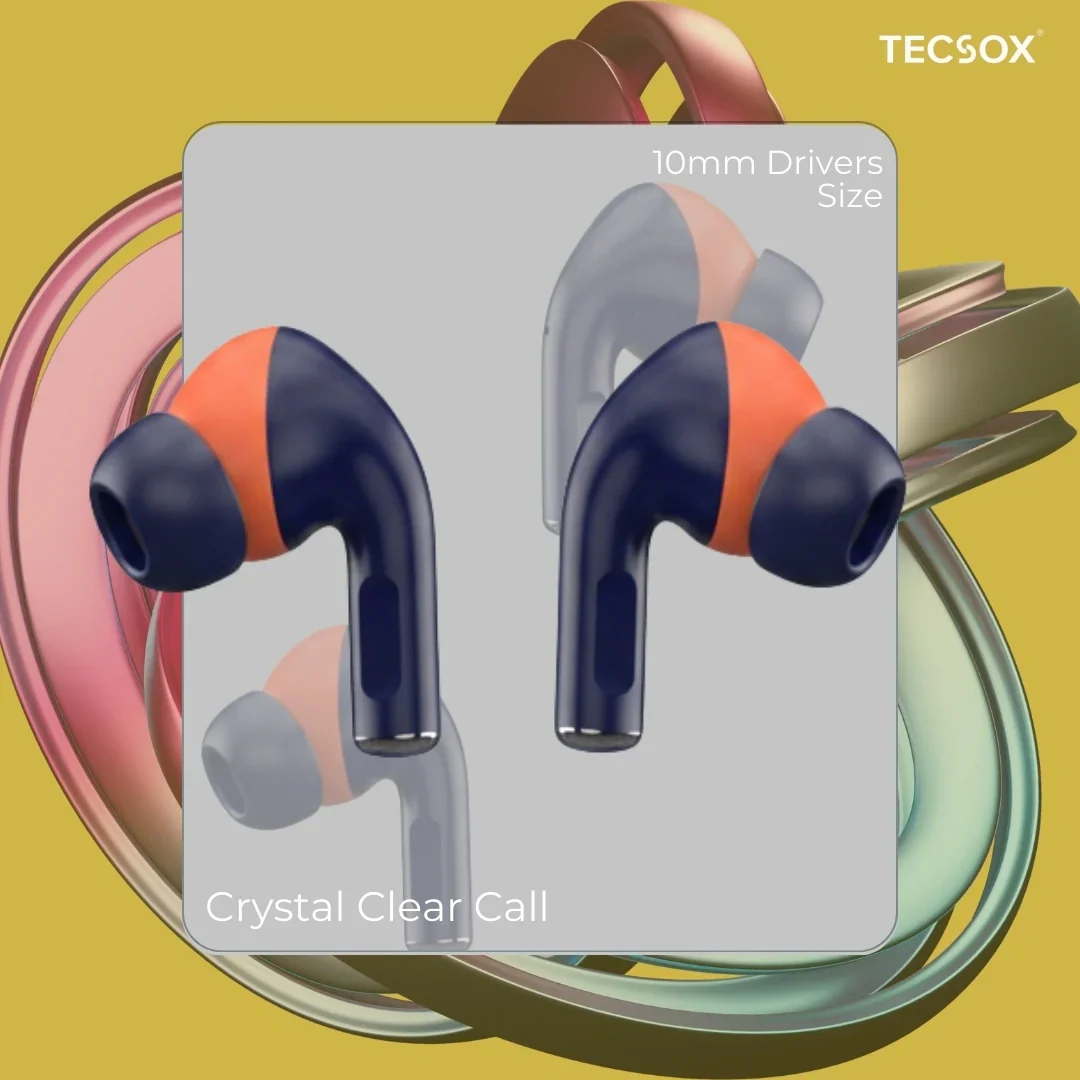 TecSox Neo771 Wireless Earbud With Deep Bass & Comfortable Fit | IPX Water Resistant - Image 37