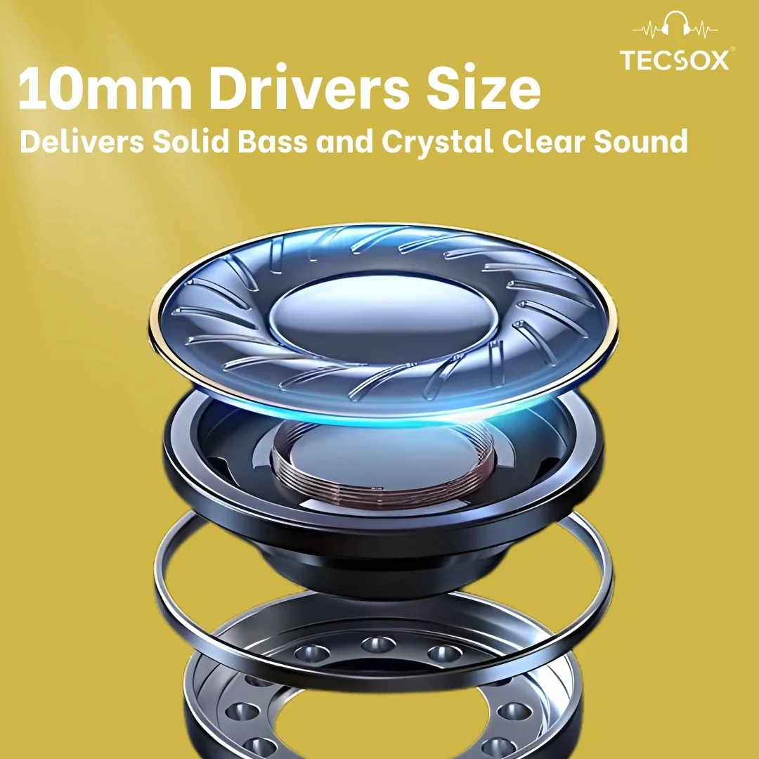 TecSox Neo771 Wireless Earbud With Deep Bass & Comfortable Fit | IPX Water Resistant - Image 38