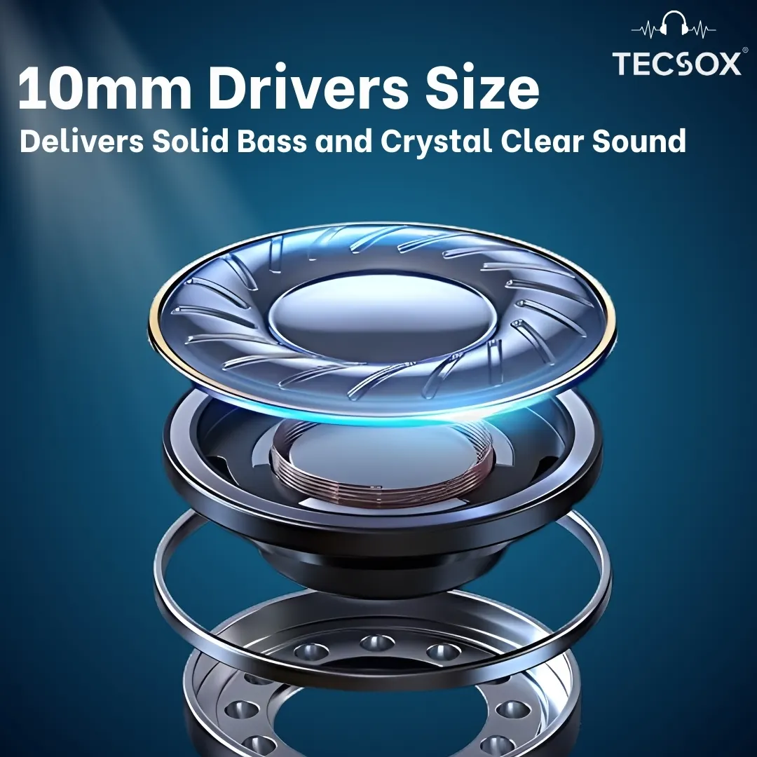TecSox Omega Wireless Earbud With Comfortable Fit | IPX Water Resistant - Image 15