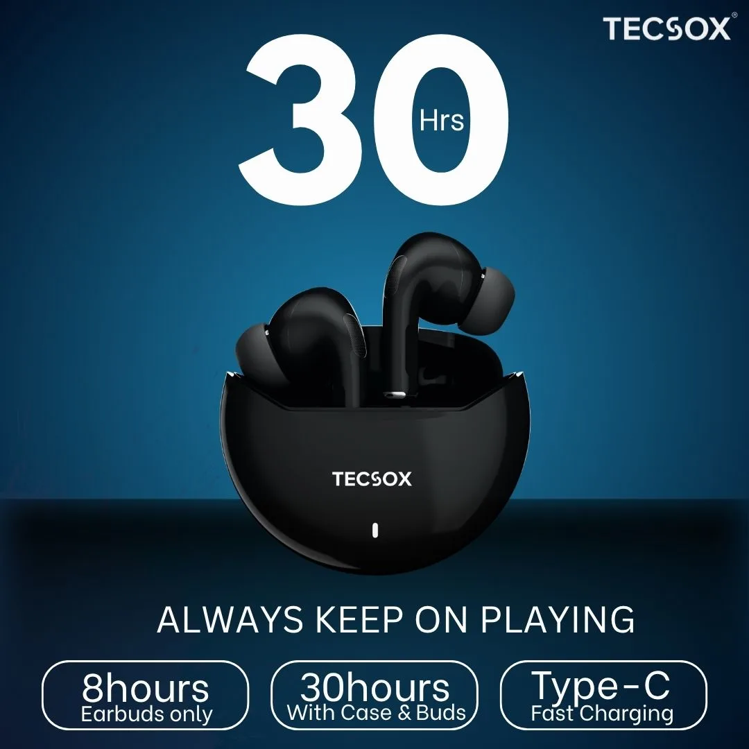 TecSox Omega Wireless Earbud With Comfortable Fit | IPX Water Resistant - Image 30
