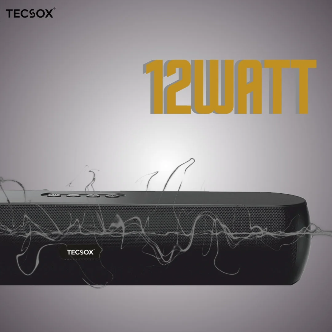 TecSox Soniq Series M1 | Speaker with 12watt & Powerful Bass - Image 7