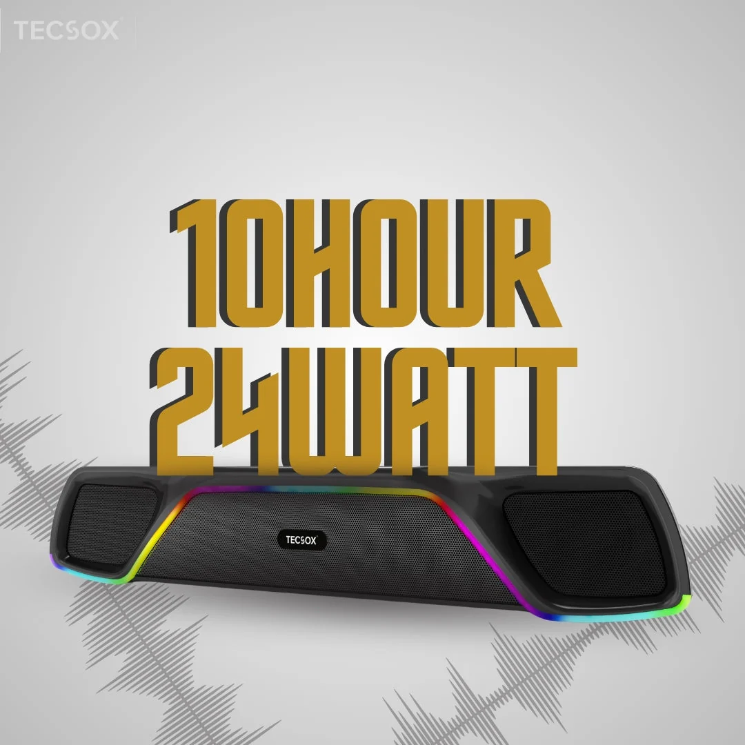 TecSox Soniq Series M2 | Speaker with 24watt & Powerful Bass - Image 8