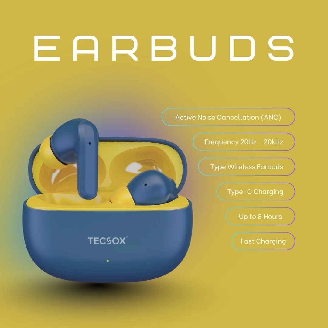 TecSox Wave Bluetooth Earbuds | Deep Bass | IPX water resistance - Image 17