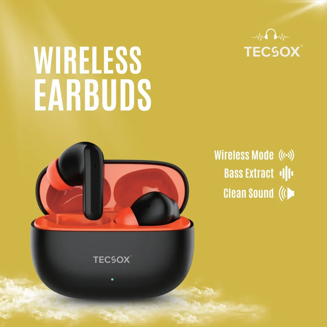 TecSox Wave Bluetooth Earbuds | Deep Bass | IPX water resistance - Image 9