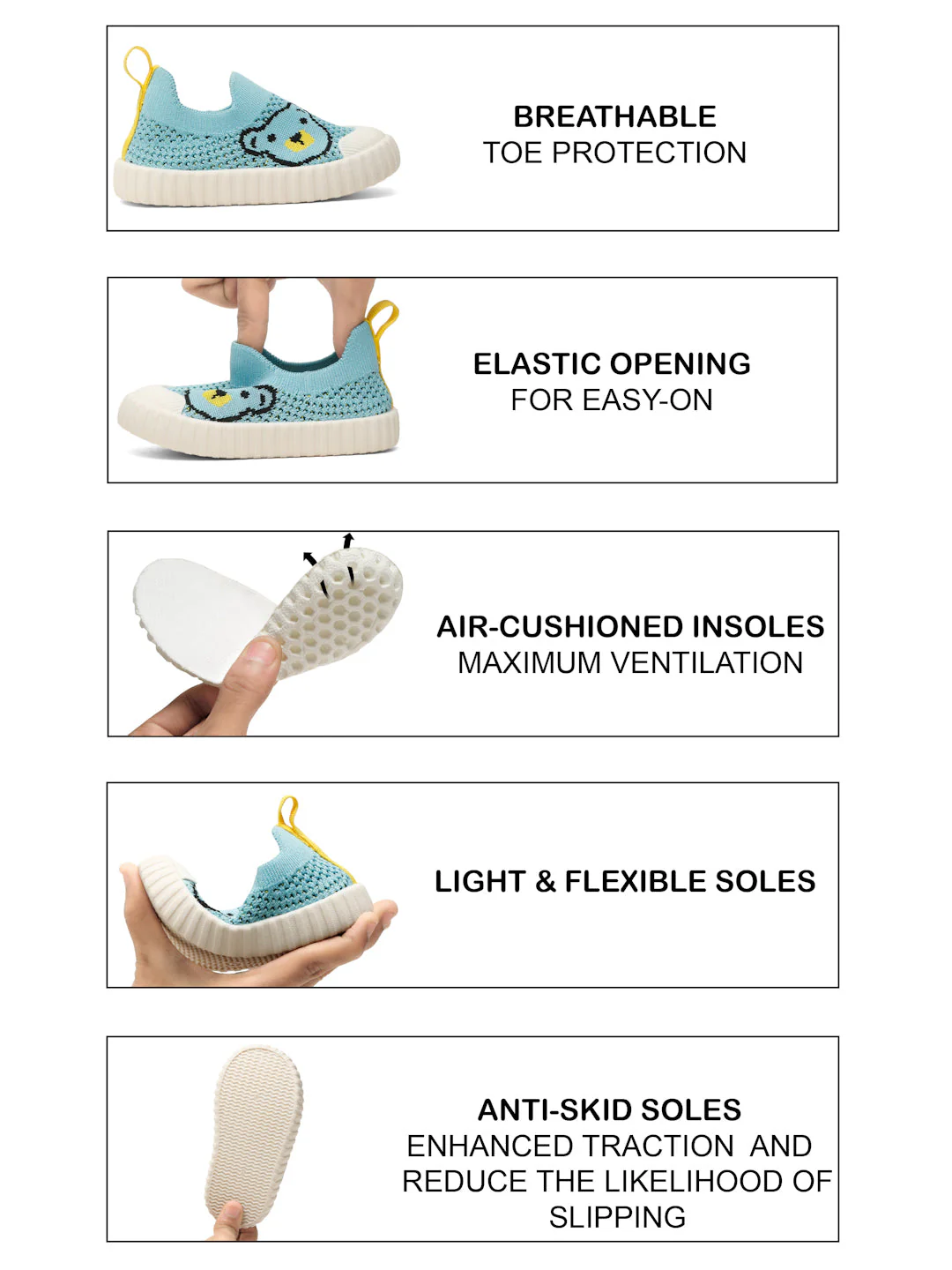 Teddy Toddlers' First Step Breathable Shoes - Sky Blue (Unisex) - Image 10
