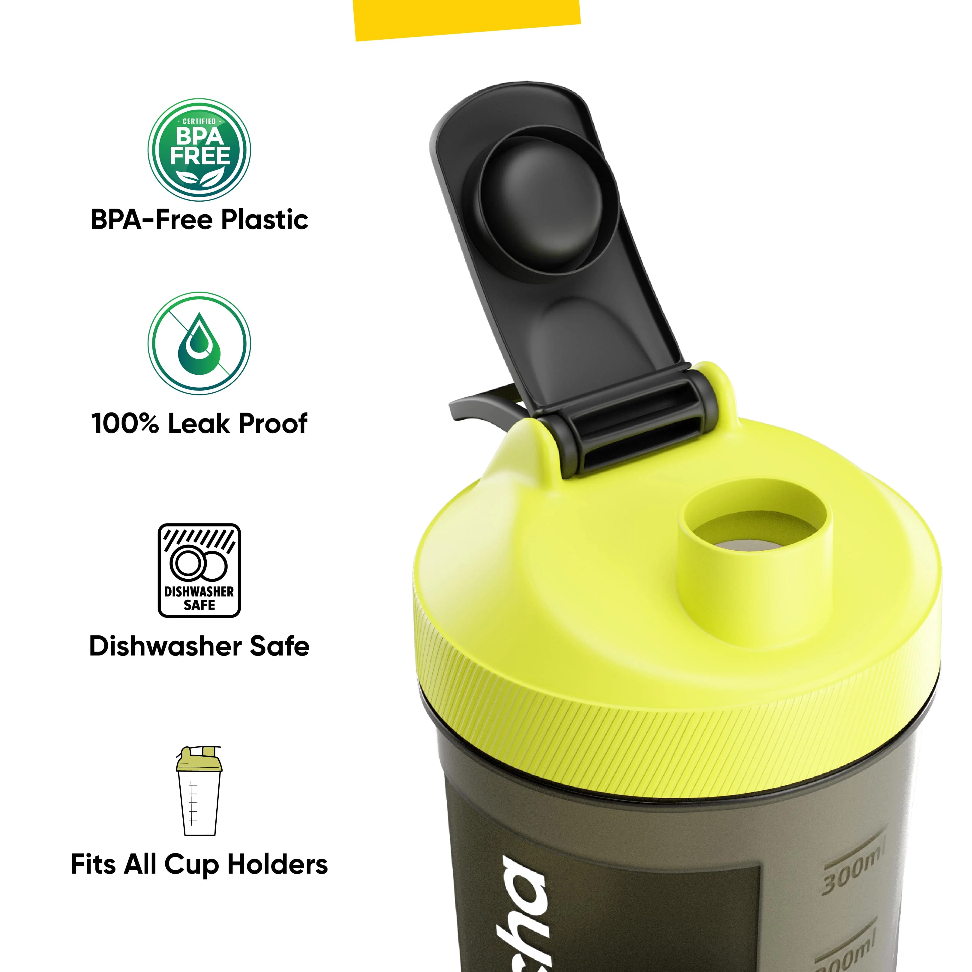 Tencha - Shaker with mixer ball | Leak Proof | 100% Reusable | BPA Free | 350 ml - Image 4