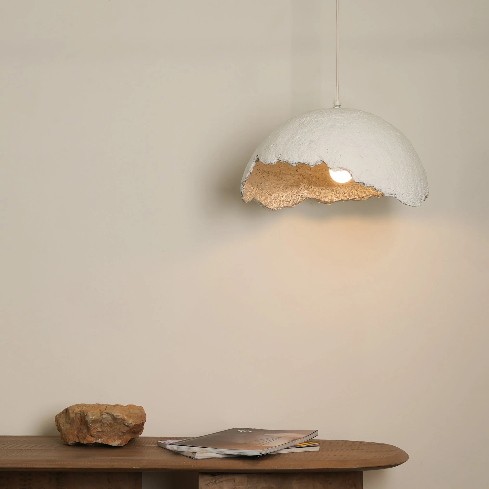 Terra Mache Pendant Lamp - Image 6