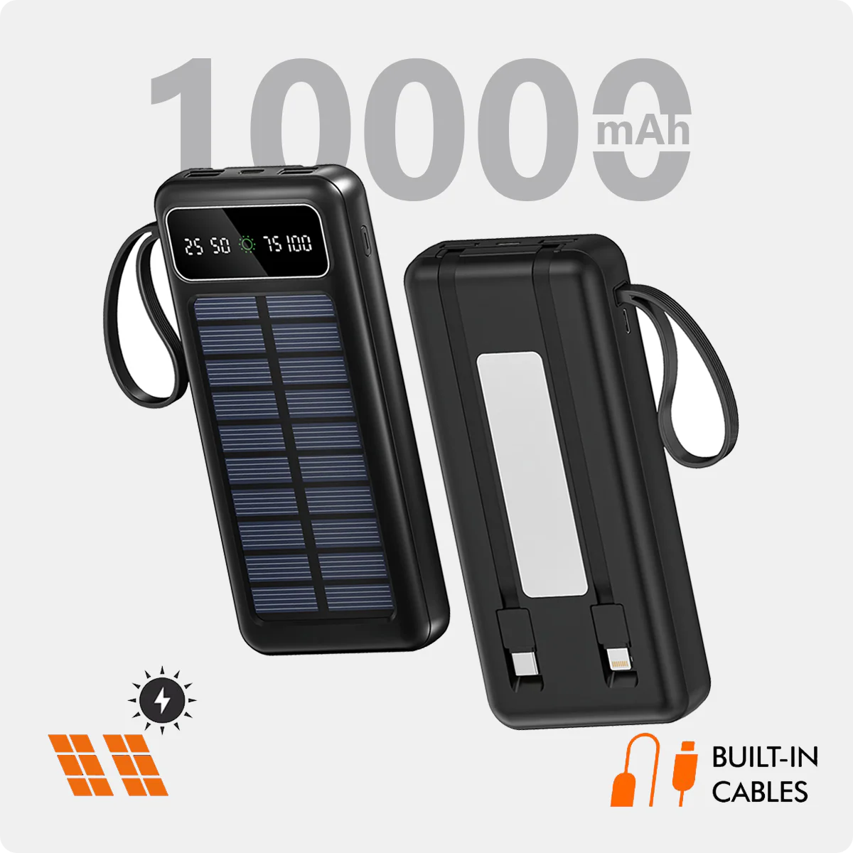TexoVera Solar Power Bank 10000 mAh - 15W Solar with Lithium Polymer Battery (R21-Solar-10K) - Image 7