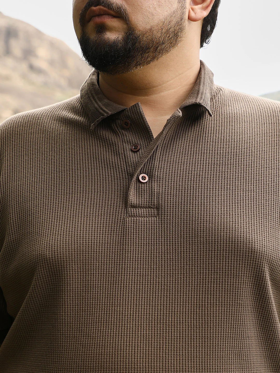 Textured-Knit Polo T-Shirt - Image 7