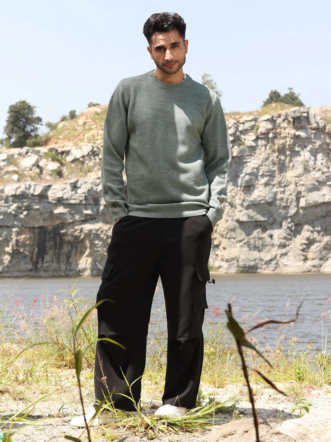 Textured Knit Pullover Sweater - Image 15