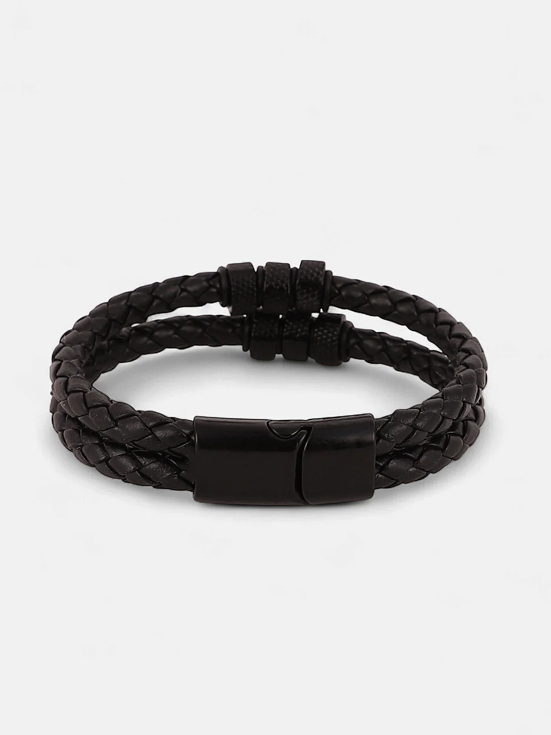 The Barrel-Braid Leather Bracelet - Image 4