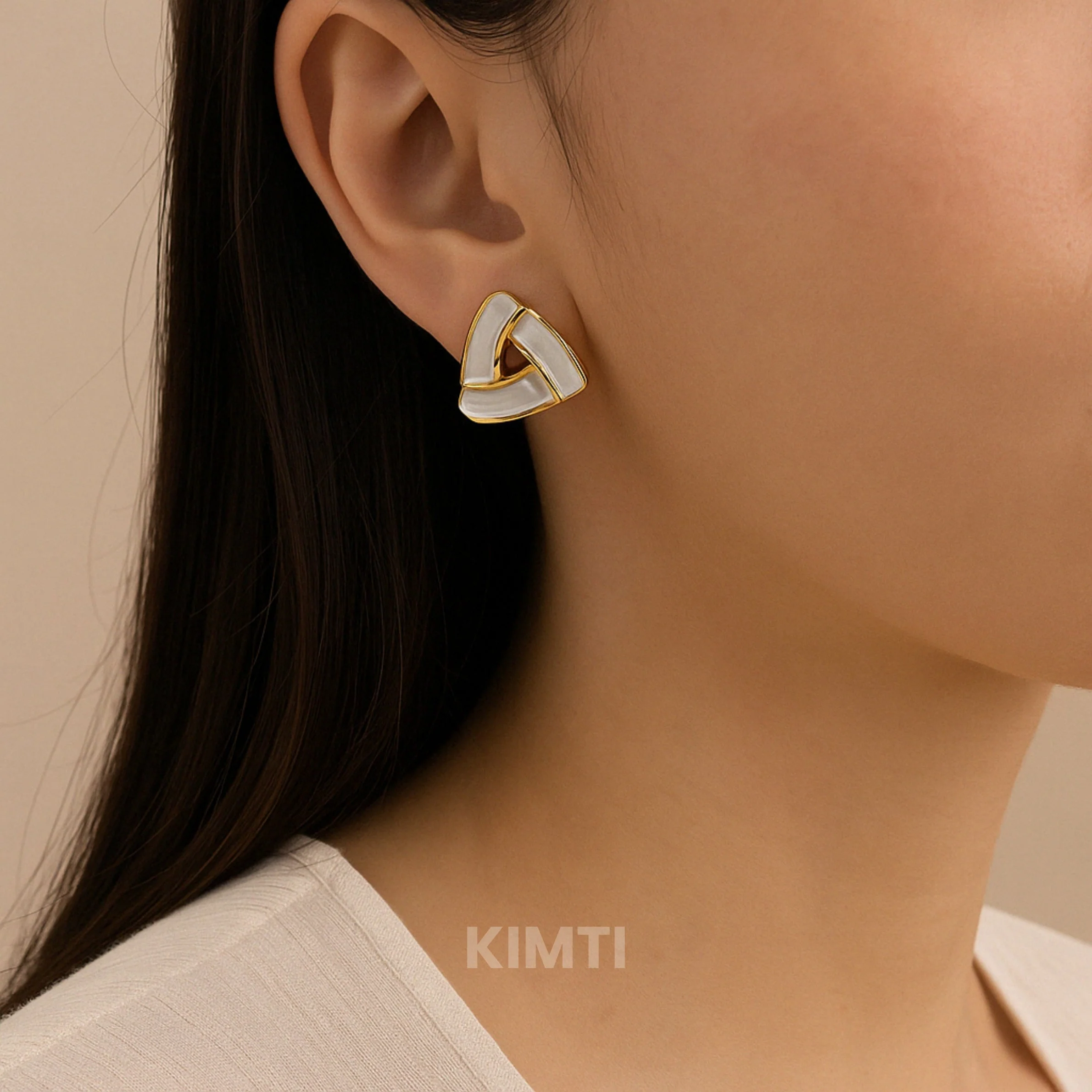 The Catcher White Stud Earring - Image 7
