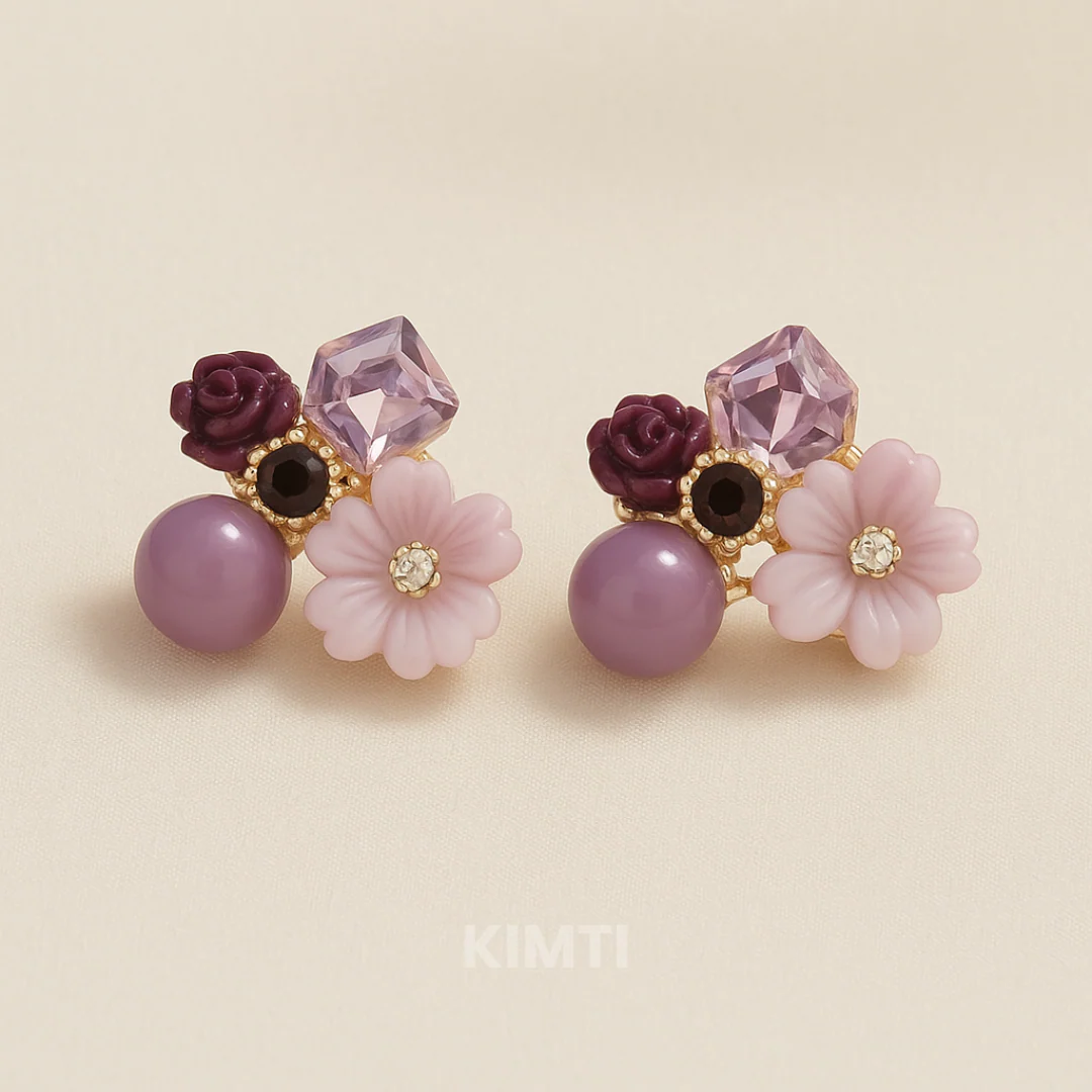 The Crown Purple Stud Earring — Buy Any 5 for Rs. 599