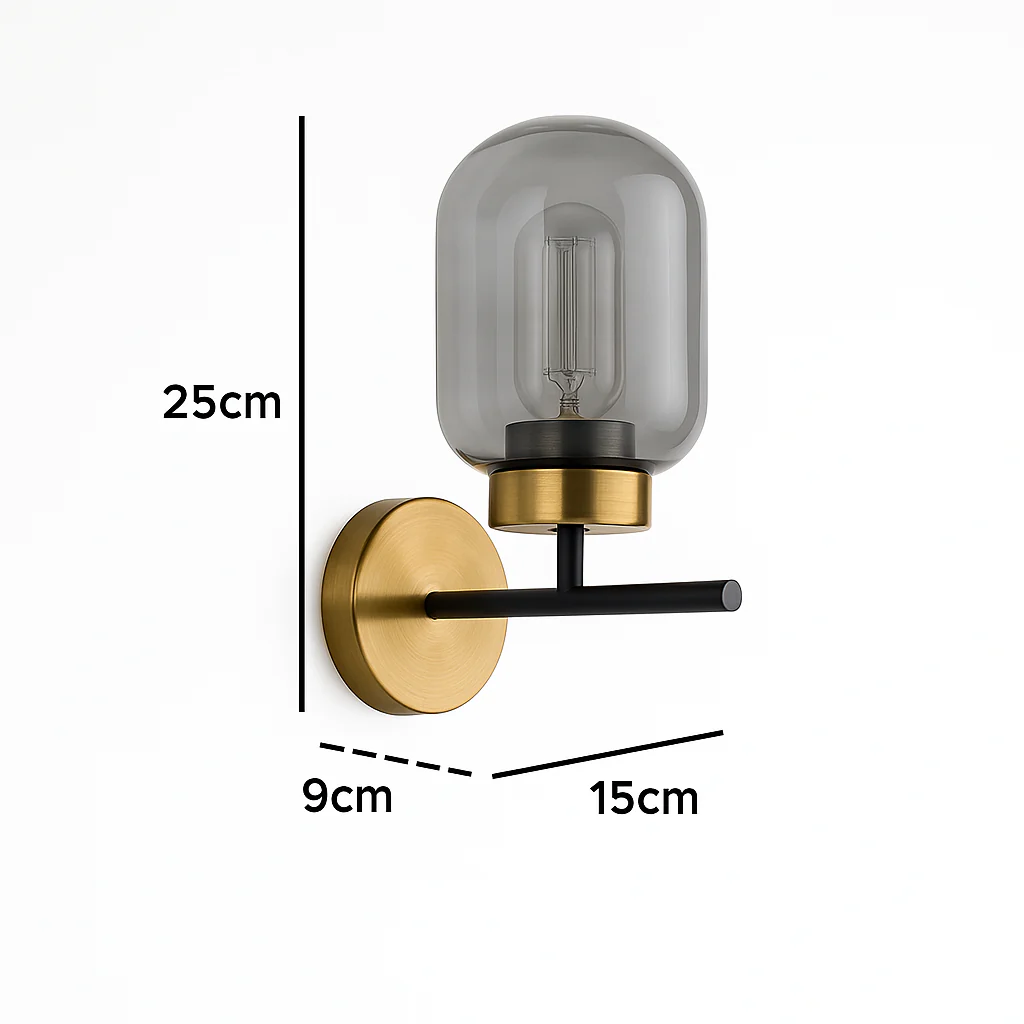 The Glass Wall Light Amber Glass shade - Image 3