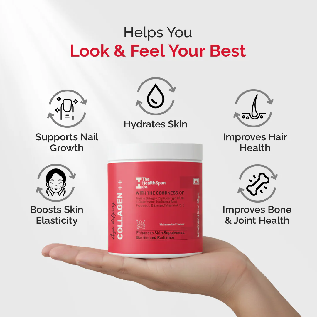 The Healthspan Co. Collagen++ | Hydrolyzed Collagen Type I and III | Korean Marine Collagen | For Skin, Hair, Nails - Image 4