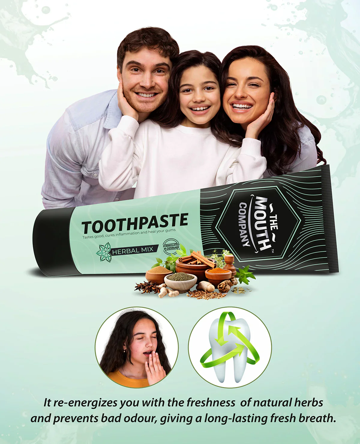The Mouth Company Herbal Mix Toothpaste - 75 gm - Image 2