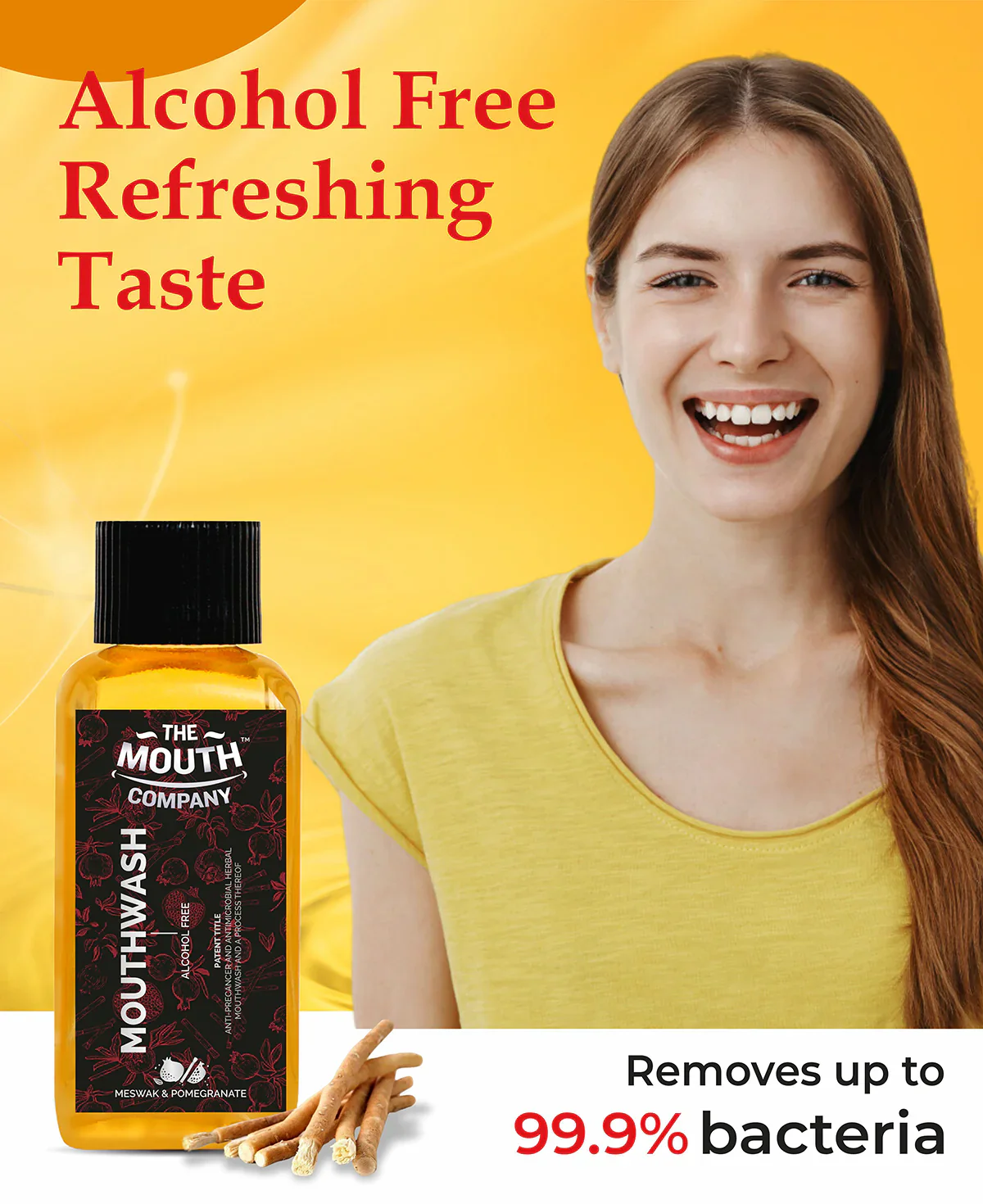 The Mouth Company Meswak & Pomegranate Mouthwash - 100 ml - Image 3
