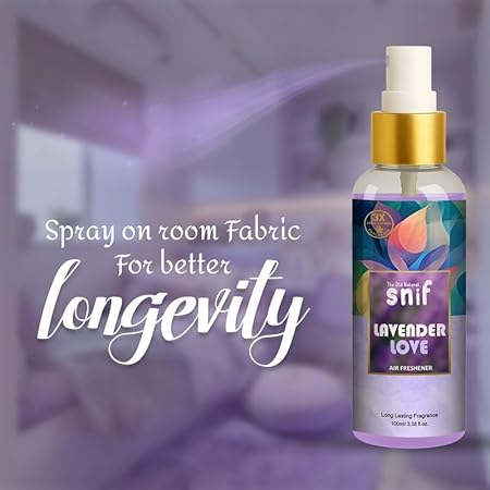 The Old Natural Snif Lavender Love Air Freshener Spray – 100ml | Calming Lavender Scent, Long-Lasting Fragrance for Home, Office & Car - Image 3