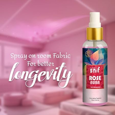 The Old Natural Snif Rose Aura Air Freshener Spray – 100ml | Romantic Rose Fragrance, Long-Lasting Freshness for Home, Office & Car - Image 3