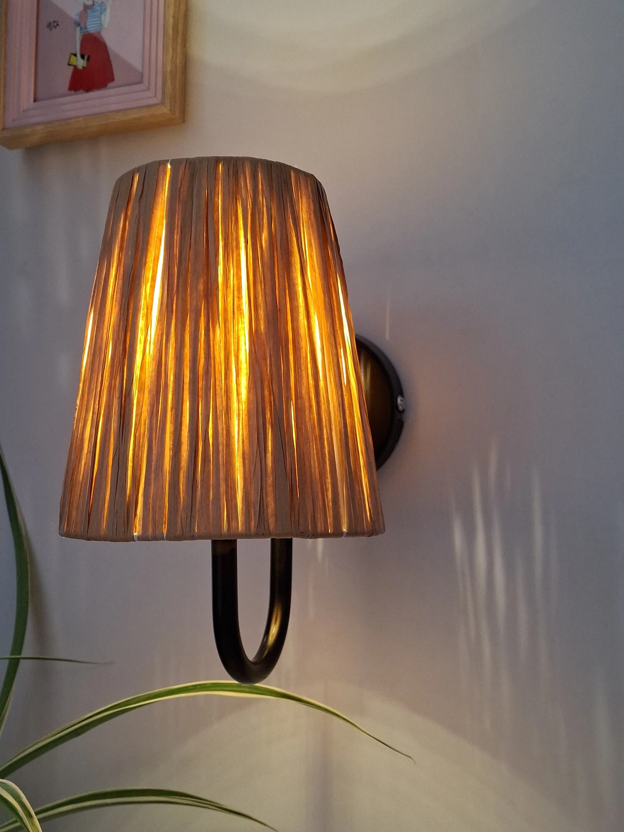 The Raffia Lamp Shade Wall Lights - Image 4