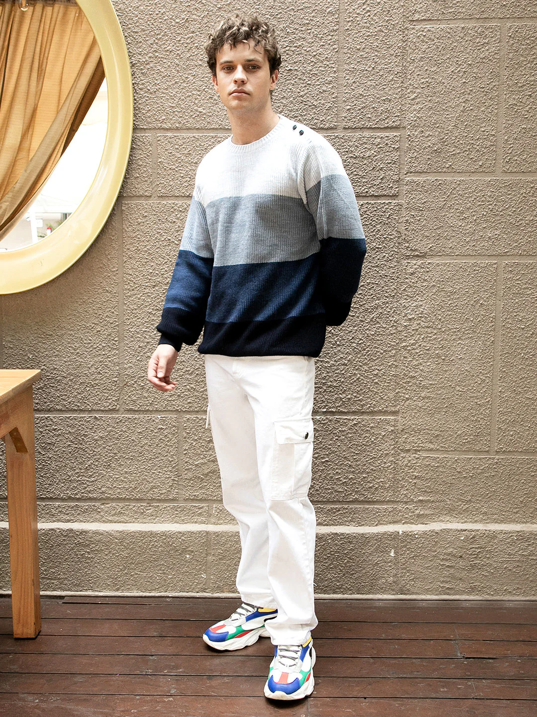 TheOddOnes Contrast Panel Sweater - Image 5