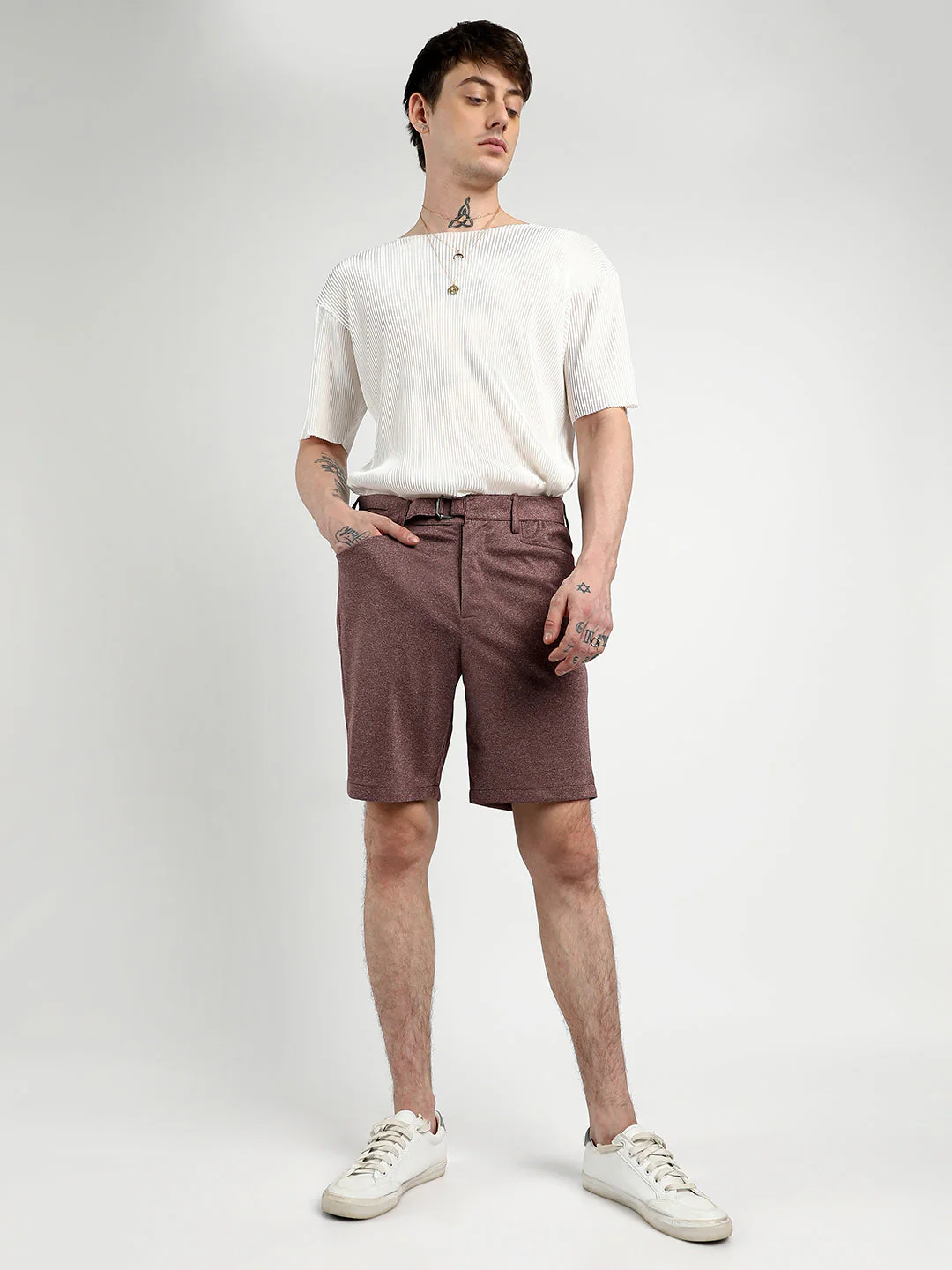 TheOddOnes Tailored Heathered Shorts - Image 5
