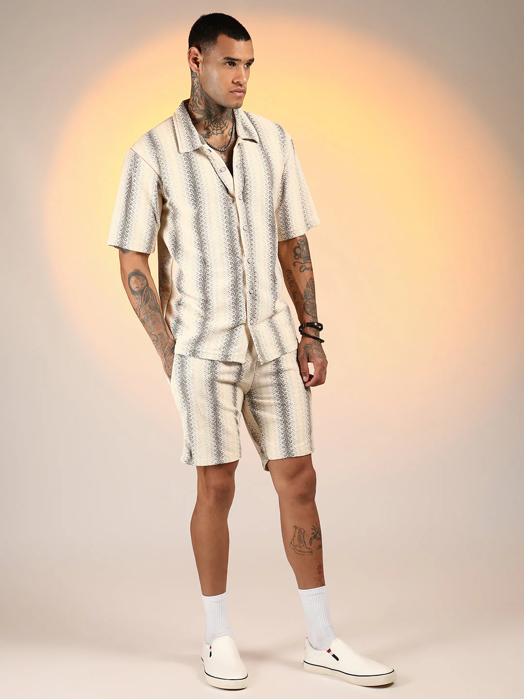 TheOddOnes Texture-Striped Co-Ord Set - Image 3
