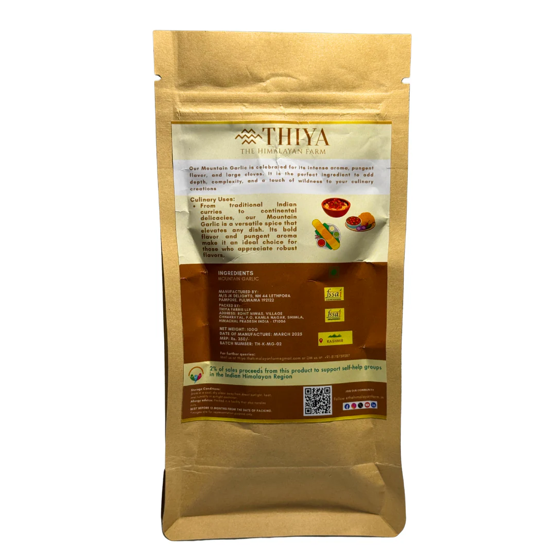 Thiya Kashmir Mountain Garlic | Wild & Aromatic | Kashmir’s Superfood - Image 2