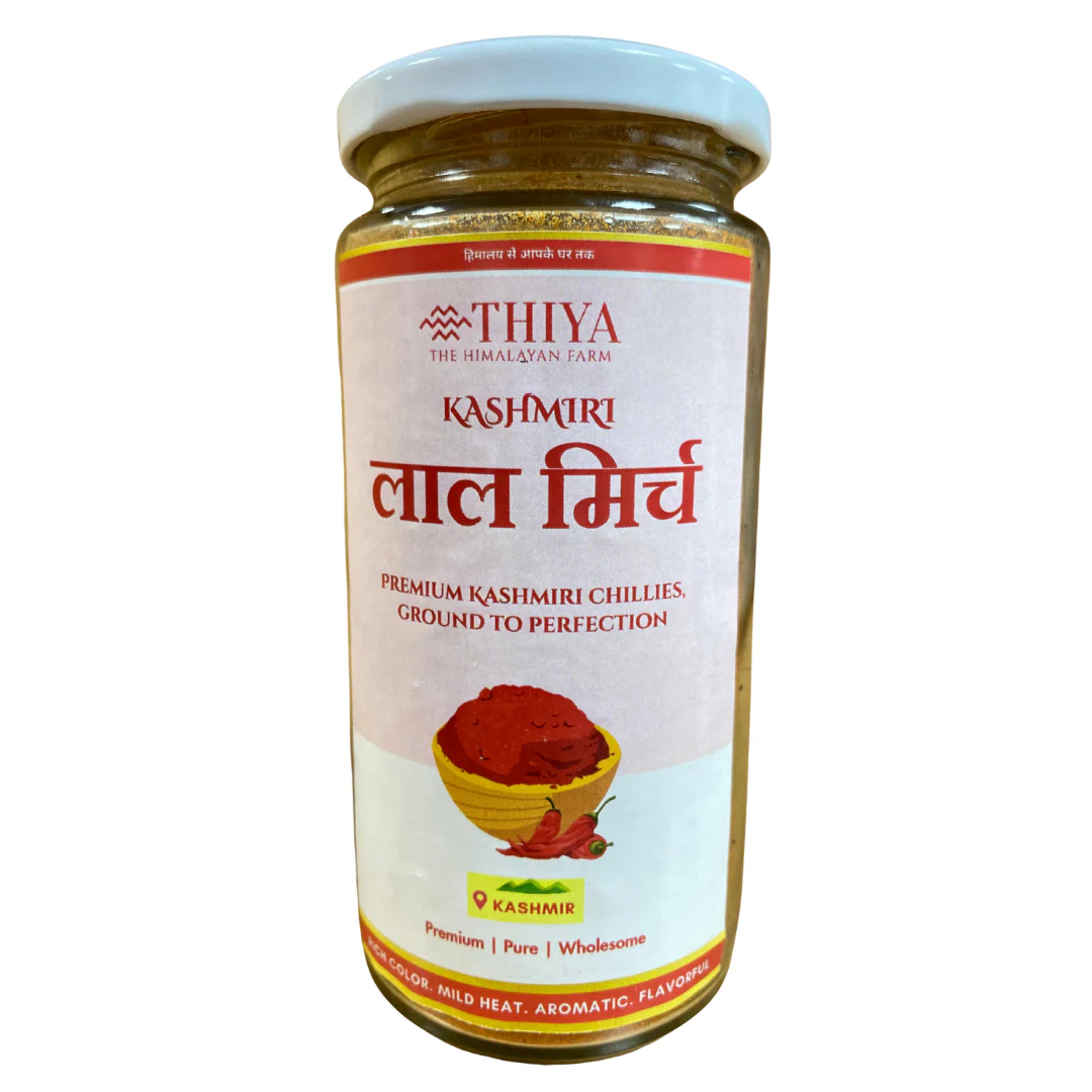 Thiya Kashmiri Red Chilli | Sun-Dried Lal Mirch | Himalayan Spice | Kashmir