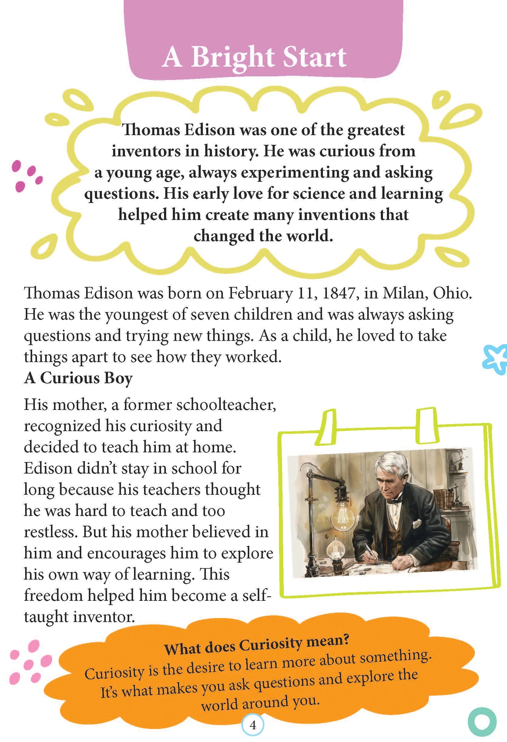 Thomas Edison Icons of Inspiration  Illustrated Biography for Kids Age 6 12 Years - Image 3