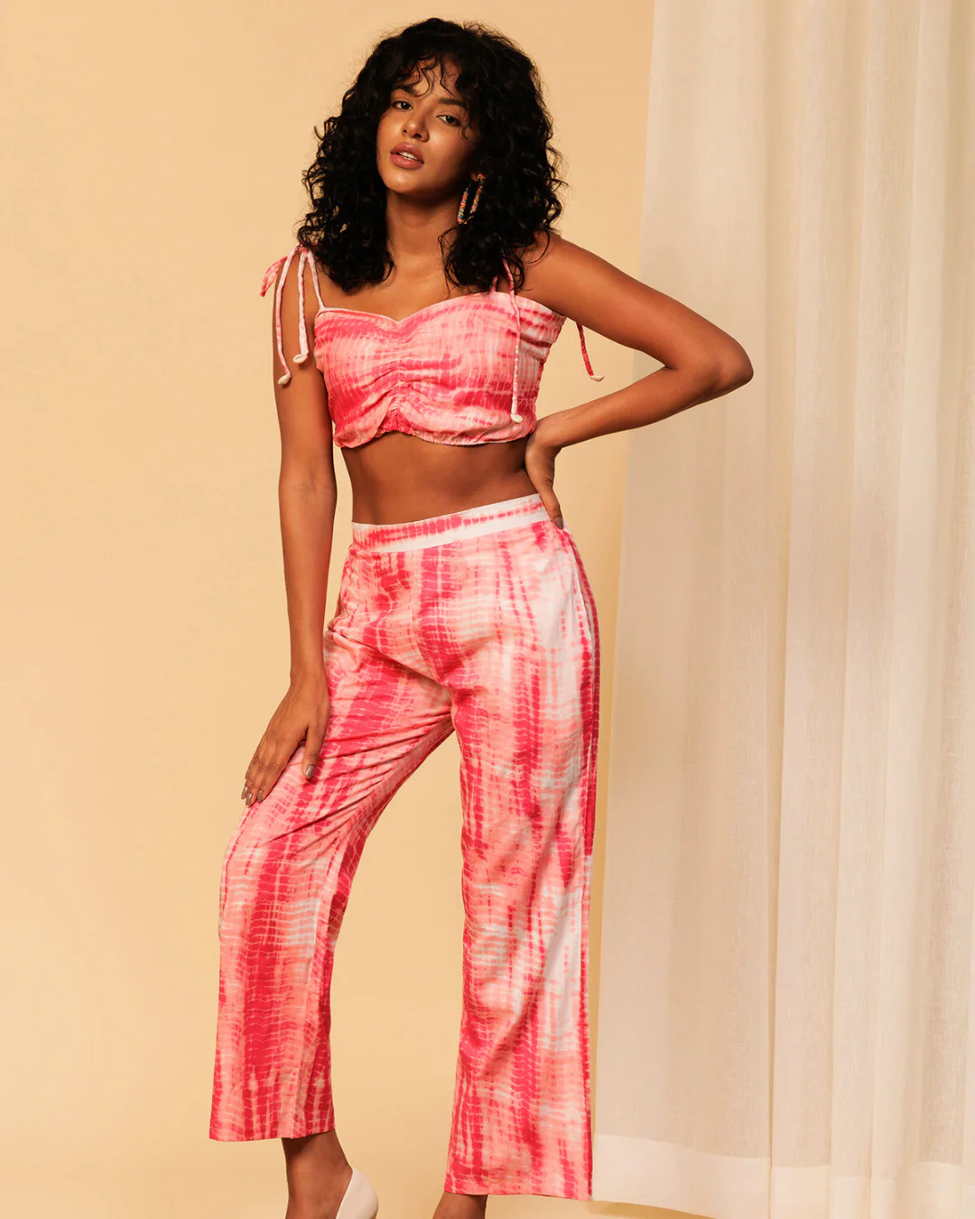 Tie and dye 2 Piece Top with Pants Co-ord Set - Image 3