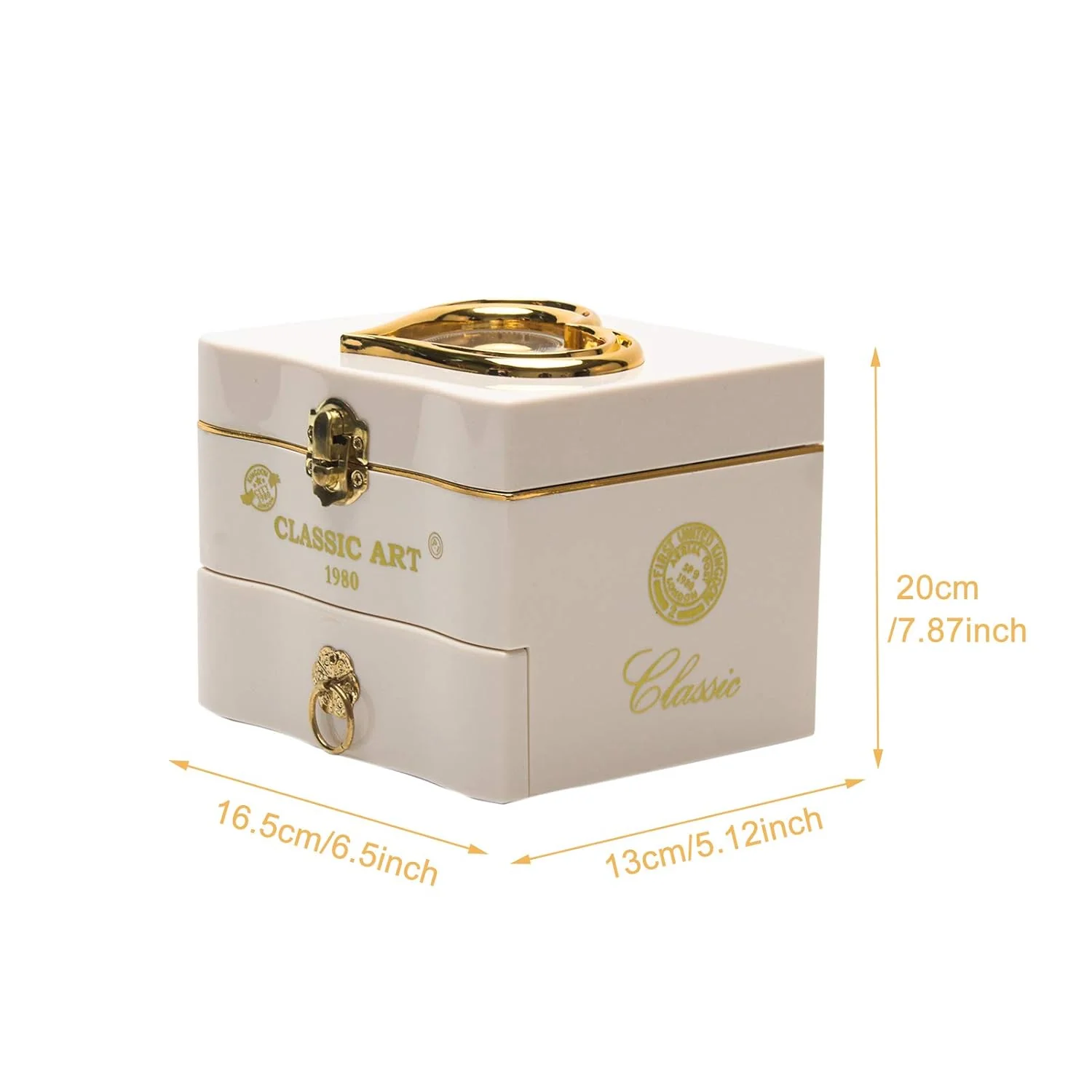 Tinkle: Wind-Up Musical Ballerina Jewelry Box with Mirror, Drawer & Elegant Spinning Dance Design - Image 5