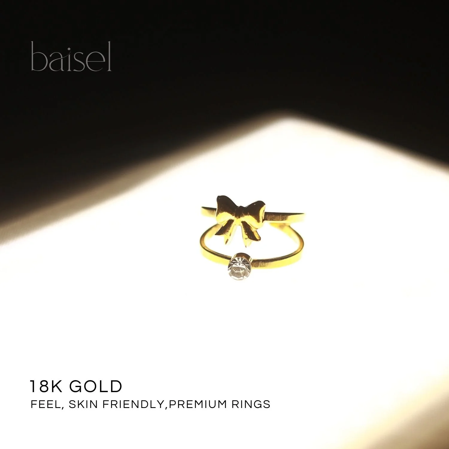 Tiny Bow Finger Ring - Image 4