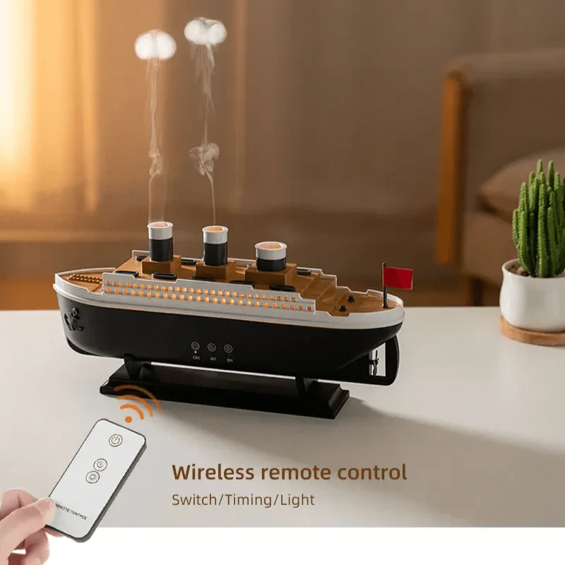 Titanic Humidifier Aroma Diffuser Steamship Essential Oil Air Humidifier with Remote - Image 3