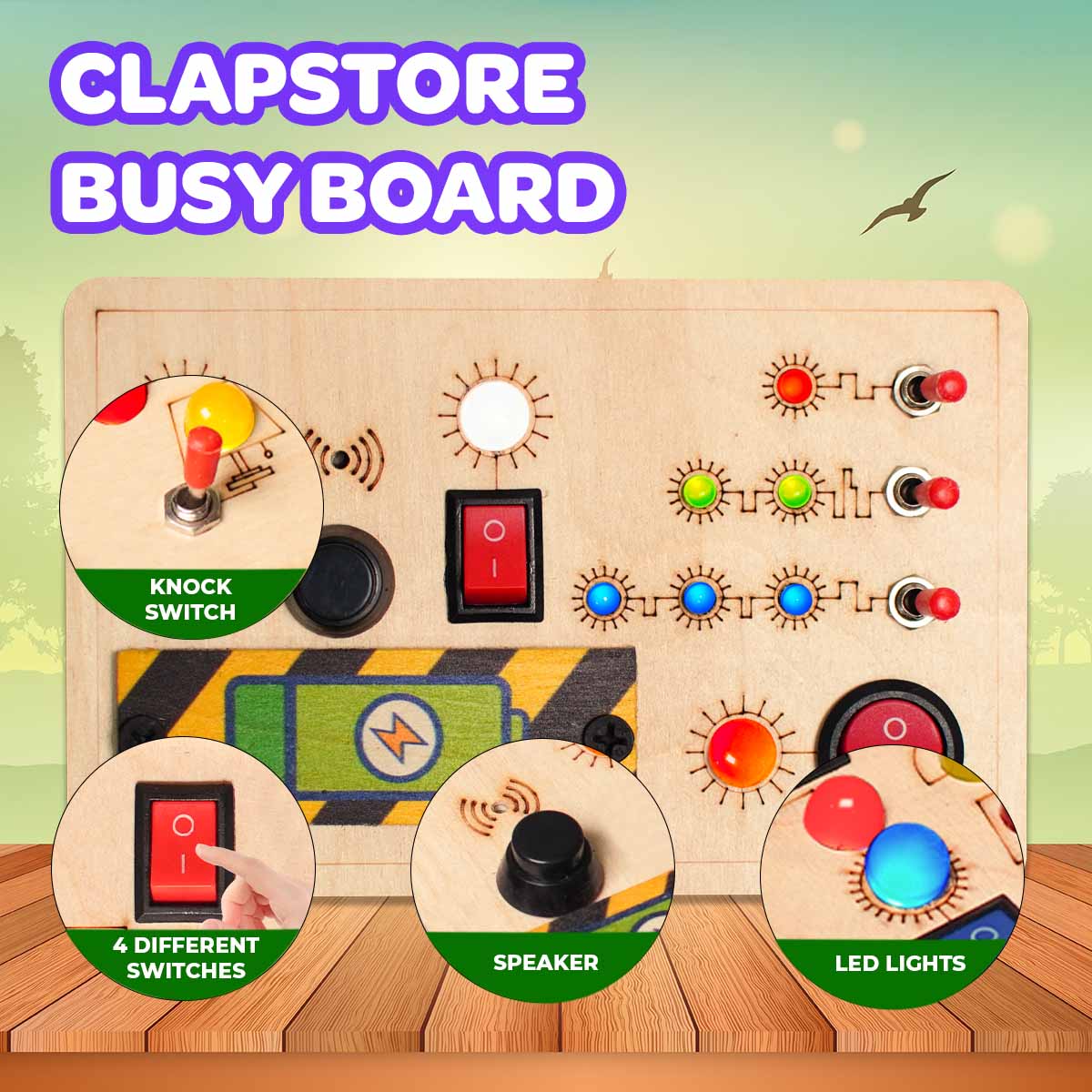 Toggle Play Montessori Busy Board-V6 - Image 2